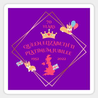 Queen's Platinum Jubilee Garden Tea Party Magnet